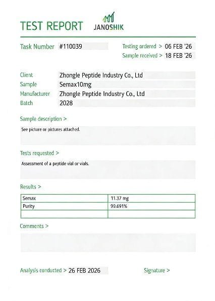 Ruite Peptide COA Certificate - Batch 2193