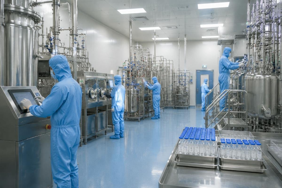 China GMP certified peptide manufacturing standards GMP peptide production facility overview