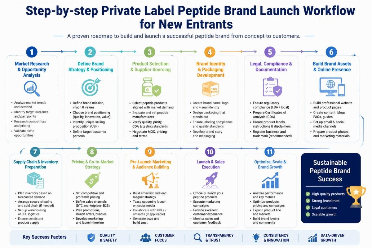 How to Build a Peptide Brand with China Manufacturer Private Label for New Entrants