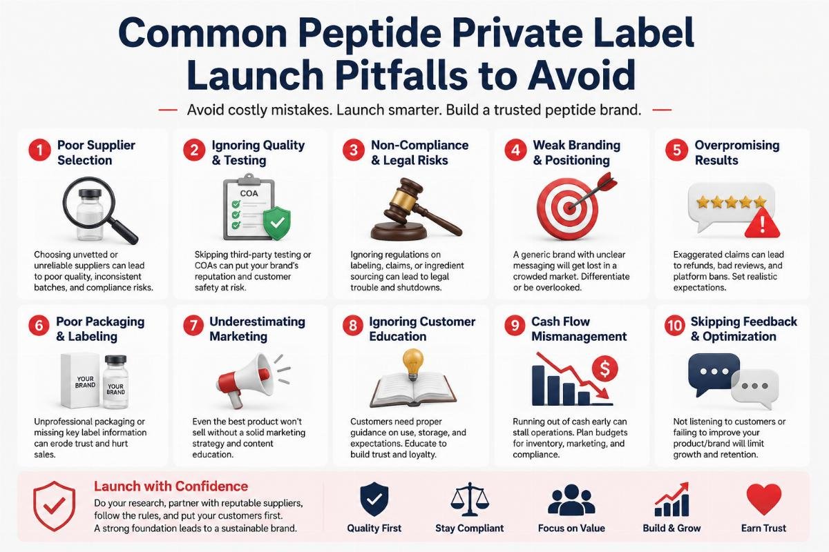 Common peptide private label launch pitfalls to avoid