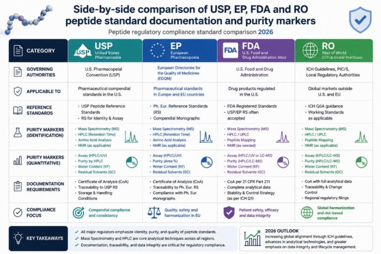 Guia 2026: Como Escolher Fornecedores de Peptídeos em Conformidade na China para Pedidos USP/EP/FDA