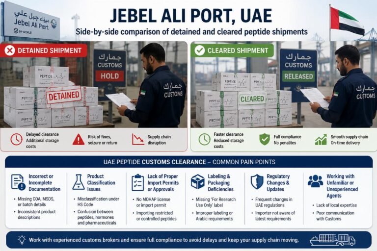 How to Comply with UAE KSA Peptide Import Rules When Sourcing from China
